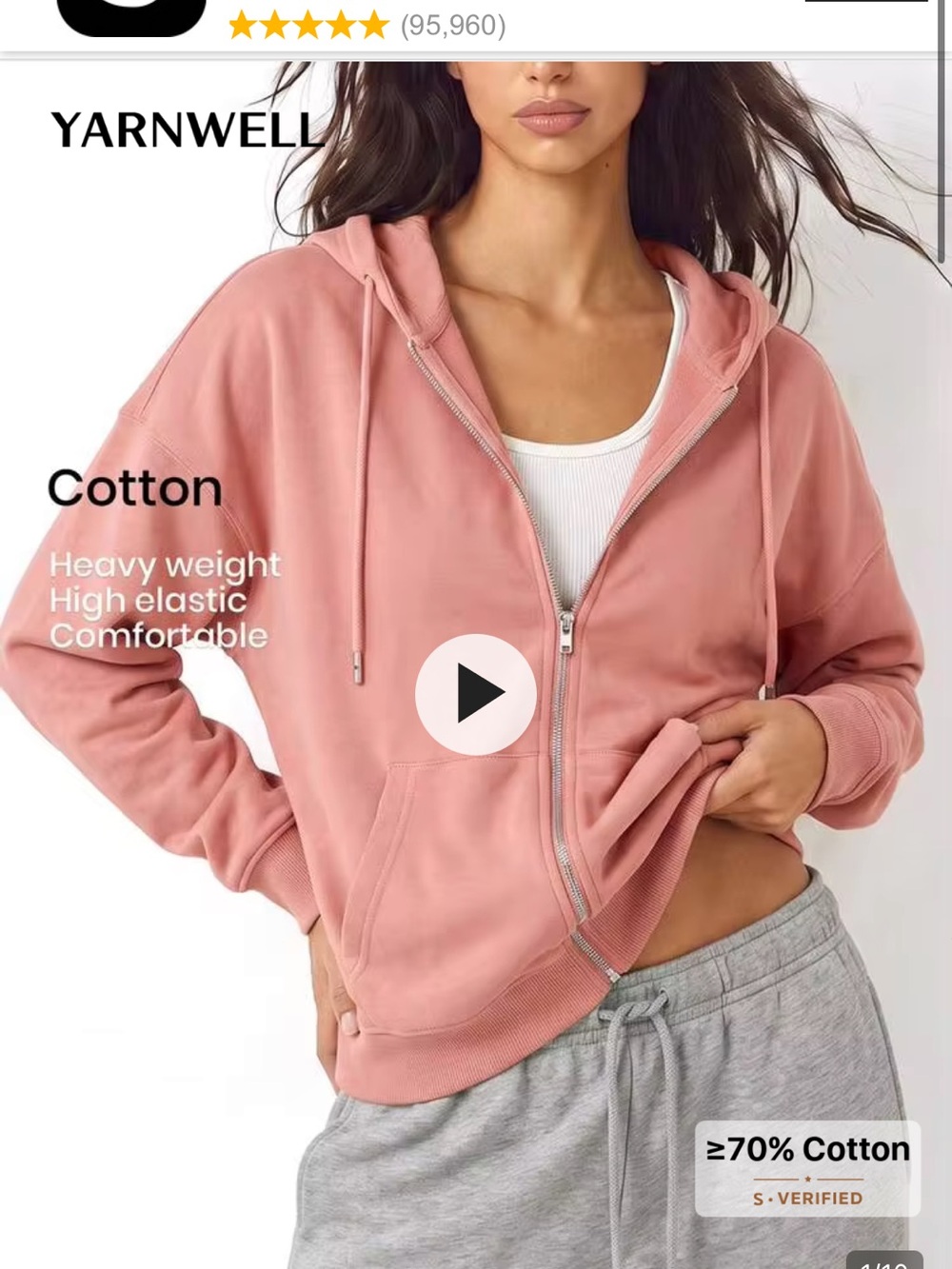 SHEIN zip hoodie